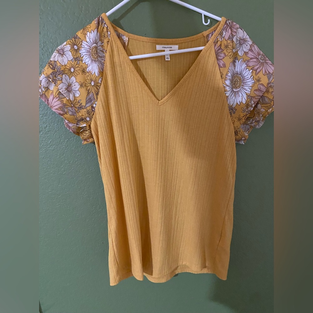 Yellow Floral Blouse